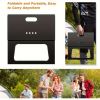 1PC Portable & Foldable Outdoor Charcoal Grill in Black, Ideal for Camping, Picnics. One - second Fold, Durable Metal Build, Comes with Cooking Bars