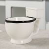 Toilet Shot Mugs, 2-Piece Set in White and Black, Novelty Shot Cups for Parties and Gag Gifts