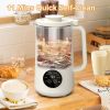 Mooye 35oz Automatic Nut Milk Maker with Nut Milk Bag - Homemade Almond, 10 Blades, Oat, Soy Milk Machine - Auto-operation, 12 Hours Timer