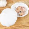 Garlic-Shaped Food Saver Container – 350ml (12.3oz) White Plastic Garlic Storage Box for Fruits & Vegetables, Kitchen Fridge Organizer