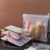 Reusable Food Storage Bags, 4-Count BPA-Free Reusable Freezer Bags for Snacks and Meal Prep