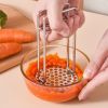 Stainless Steel Potato Masher with Red Handle, Manual Fruit and Vegetable Masher for Kitchen Use