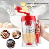 Handheld Manual Batter Mixer and Dispenser, Pancake and Cake Batter Mixing Tool for Mess-Free Baking