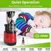 Cold Press Juicer Machine 300W Electric Slow Masticating Juicer for Whole Vegetable and Fruit with Reverse Function 2 Containers Cleaning Brush Clear