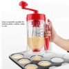 Handheld Manual Batter Mixer and Dispenser, Pancake and Cake Batter Mixing Tool for Mess-Free Baking