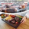 Wooden Steak Board X Large Solid Oak Serving Barbecue Platter Natural Thick Cutting Plate Durable & Quality (X Large)