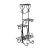 Indoor Outdoor 5-Tier Plant Shelf Stand, Black Square Shelving Unit for Displaying Plants and Flowers on Patio or Home