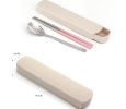 Portable Stainless Steel Flatware Set with Spoon and Chopsticks, Reusable Travel Tableware Set [B]
