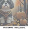 NEW Shih Tzu Fall Glass Cutting Board Decorative Tempered Glass Kitchen Cutting and Serving Board Large Size Chopping Board