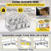 VEVOR Expandable Spice Rack, 13.8"-23.6" Adjustable, 2-Tier Stainless Steel Organizer Shelf with 4 1/9 Pans 4 1/6 Pan 8 Ladles