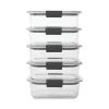 Food Storage Containers Set, 3.2-Cup (5-Pack) Leak-Proof BPA-Free Clear Tritan Plastic