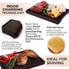 Wooden Steak Board Solid Oak Medium Size Serving Barbecue Platter Natural Thick Cutting Plate Durable & Quality (Medium)