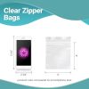 Pack of 1000 Clear Zipper Bags 4 x 4. Seal Top Polyethylene Bags 4x4. Thickness 4 mil. Plastic Poly Bags for Packing and Storing. Ideal for Industrial