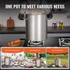 VEVOR Stainless Steel Stockpot, 42 Quart Large Cooking Pots, Multipurpose Cookware Sauce Pot with Lid & Handle, Heavy Duty Commercial Grade Stock Pot