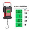 Waterproof Hanging Digital Scale, Portable Rechargeable Hook Luggage Scale with LCD Display and Built-In 59-Inch Measuring Ruler