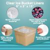 Pack of 1000 Ultra Thin Gusset Poly bags 8 x 3 x 15. Ice Bucket Liner 8x3x15. 0.60 Mil. Polyethylene bags for packing and storing. Great for Industria