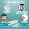 Pack of 6000 Utility Storage Bags on Rolls 11 x 19. High Density Flat Bags 11x19. Ultra Thin Design 0.5 mil. Plastic Bag Rolls for Storing and Transpo