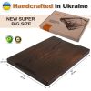 Wooden Steak Board X Large Solid Oak Serving Barbecue Platter Natural Thick Cutting Plate Durable & Quality (X Large)