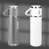 Insulated Vacuum Flask Gift Set, Stainless Steel Water Bottle with 3 Matching Cups for Hot and Cold Drinks