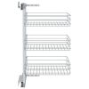3-Tier Pull-Out Kitchen Wire Basket Organizer, Silver Slide-Out Storage Rack 18.5 x 13.8 x 22 Inches