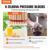 VEVOR Fruit Wine Press, 4.75 Gallon/18L, Solid Wood Basket with 8 Blocks, Manual Juice Maker