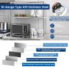 36 x 12 Inch Stainless Steel Kitchen Overshelf with Adjustable Lower Shelf for Countertop Storage