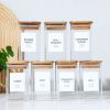 18-Piece Square Glass Spice Jar Set, 240ml Seasoning Bottles with Bamboo Lids — Refillable Containers for Herbs, Salt, Pepper & More