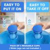 Reusable 5-Gallon Water Jug Cap, Non-Spill Silicone Replacement Lid, 55mm (2.17 in) Anti-Splash Bottle Cap