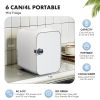 Mini Fridge 4L/6-Can – Portable Cooler & Warmer for Skincare, Food, Drinks – Compact Personal Fridge for Bedroom, Car, Office, Dorm