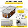 VEVOR 110V Commercial Food Warmer 4x1/4GN, 4-Pan Stainless Steel Bain Marie 14.8 Qt Capacity,1500W Steam Table 15cm/6inch Deep,Temp. Control 86-185