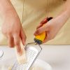 Multifunction Stainless Steel Lemon Zester and Cheese Grater, Manual Garlic and Ginger Shredder for Kitchen Use
