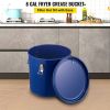 VEVOR Fryer Grease Bucket 8 Gal Oil Disposal Caddy Steel Fryer Oil Bucket w/Rust-proof Coating 30.3L Oil Transport Container w/Lid & Lock Clips Oil Ca
