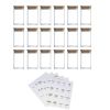 18-Piece Square Glass Spice Jar Set, 240ml Seasoning Bottles with Bamboo Lids — Refillable Containers for Herbs, Salt, Pepper & More