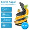 Cold Press Juicer Machine With 3.93In Feed Chute Fit Whole Fruits Vegetable 250W Slow Masticating Juicer With Reverse Function 2 Containers Easy To Cl