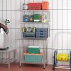 36 x 12 Inch Stainless Steel Kitchen Overshelf with Adjustable Lower Shelf for Countertop Storage