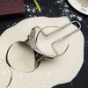 Stainless Steel Dumpling Wrapper Maker and Dough Roller, Handheld Baozi and Cookie Circle Tool for Kitchen Prep