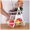 2-Tier Countertop Fruit Basket, Metal Fruit and Vegetable Bowl Organizer for Kitchen Storage (02)