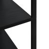 Microwave Cabinet Black 23.6"x15.6"x48.4" Engineered Wood