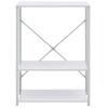 White Microwave Cabinet, 23.6 x 15.6 x 31.3 Inch Engineered Wood Kitchen Storage Cabinet with Shelves