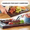 Wooden Steak Board X Large Solid Oak Serving Barbecue Platter Natural Thick Cutting Plate Durable & Quality (X Large)