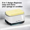 2-in-1 Kitchen Soap Dispenser with Built-In Sponge Holder for Sink Organization