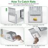 2-Piece Humane Mouse Trap Cage, Automatic Reusable Catch-and-Release Live Rodent Trap with One-Way Door
