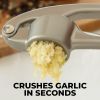 High-Quality Garlic Press with Soft Ergonomic Handle, Heavy-Duty Garlic Crusher Extracting More Clove, Suitable for Nuts and Seeds