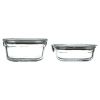 Brilliance Glass Food Storage Containers Set (4-Piece) with Secure Latching Lids