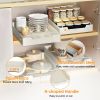 Pull Out Cabinet Organizer Stick On Drawer Carbon Steel Pull Out Shelf Slide Out Pantry Organizer for Kitchen Bathroom Living Room 11.93"Wx16.61"Dx2.2