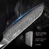 Kegani Santoku Knife 7 Inch Japanese Santoku Knife, 73 Layers AUS-10 Damascus Japanese Knife
