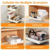 Pull Out Cabinet Organizer Stick On Drawer Carbon Steel Pull Out Shelf Slide Out Pantry Organizer for Kitchen Bathroom Living Room 11.93"Wx16.61"Dx2.2