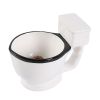 Toilet Shot Mugs, 2-Piece Set in White and Black, Novelty Shot Cups for Parties and Gag Gifts
