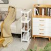 2 Packs 4-Tier Detachable Slim Storage Cart with Drainage Holes for Small Space Kitchen Living Room Storage Rack