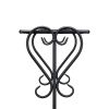 Indoor Outdoor 5-Tier Plant Shelf Stand, Black Square Shelving Unit for Displaying Plants and Flowers on Patio or Home
